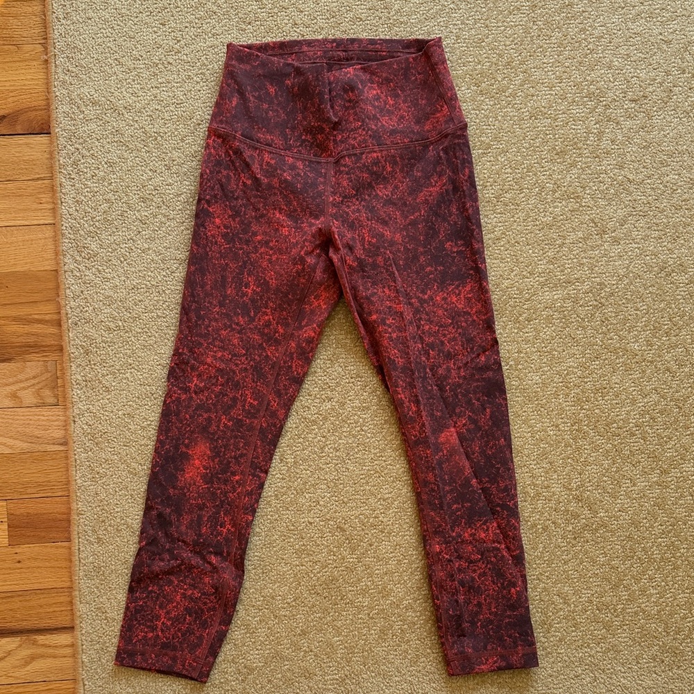 lululemon athletica Red and Black Align Leggings